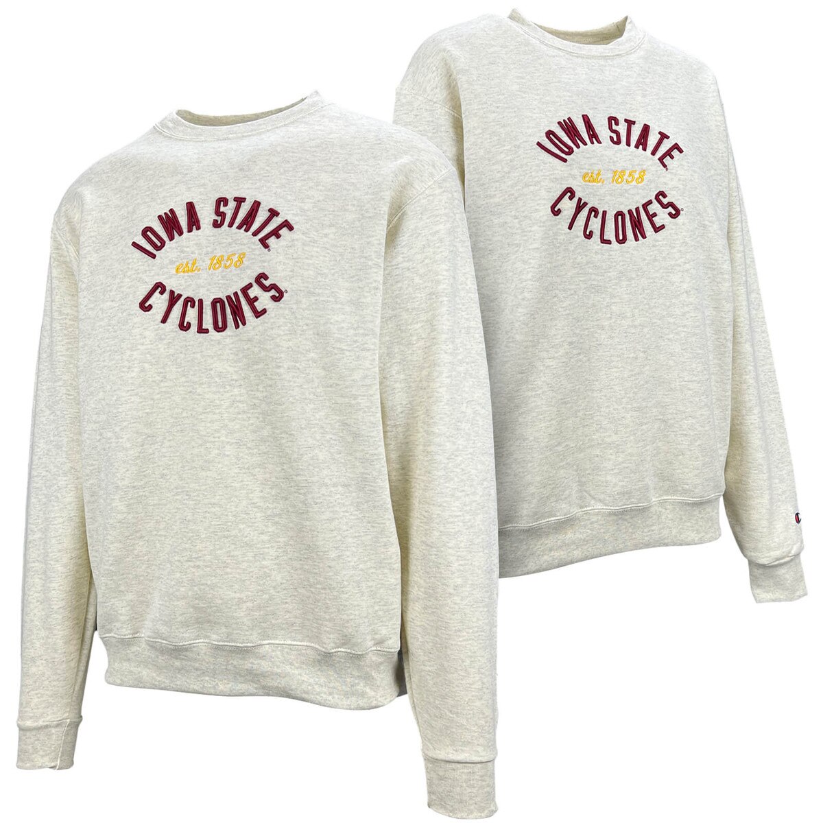 Champion® Iowa State 1858 Oatmeal Crewneck